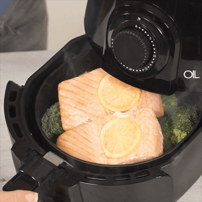 friggitrice preparazione salmone